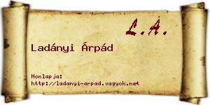 Ladányi Árpád névjegykártya